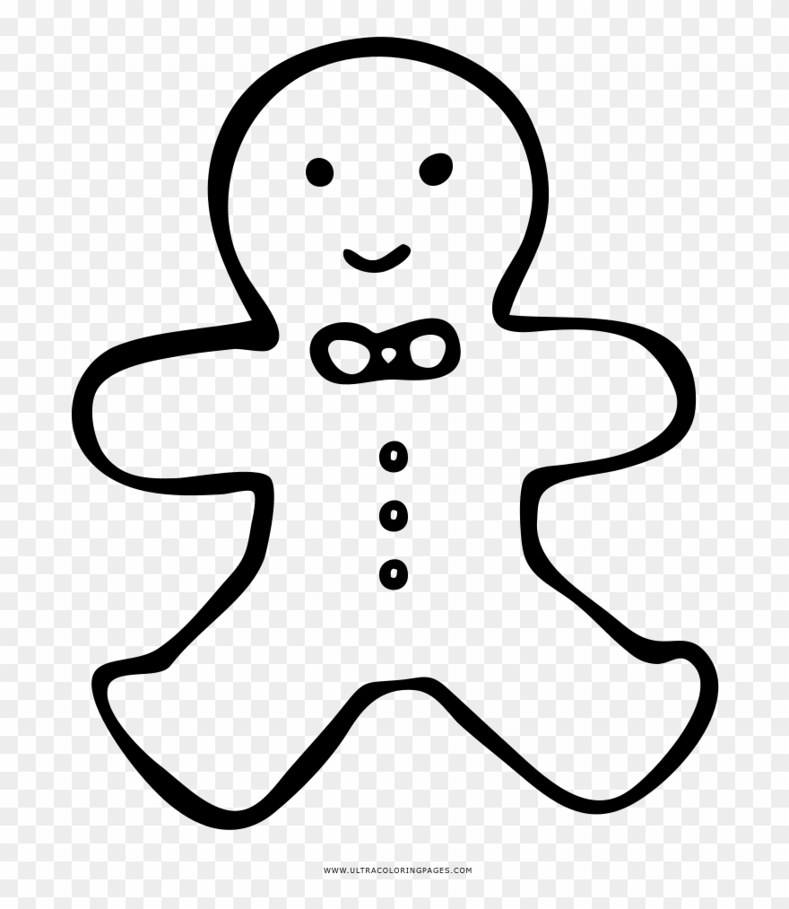 Gingerbread Man Coloring Page Clipart