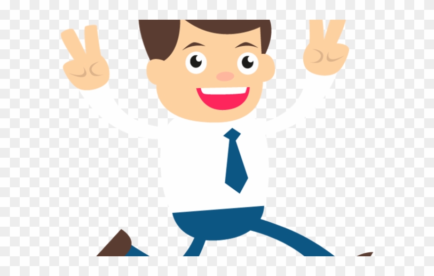 Businessman Clipart Happy - Png Download