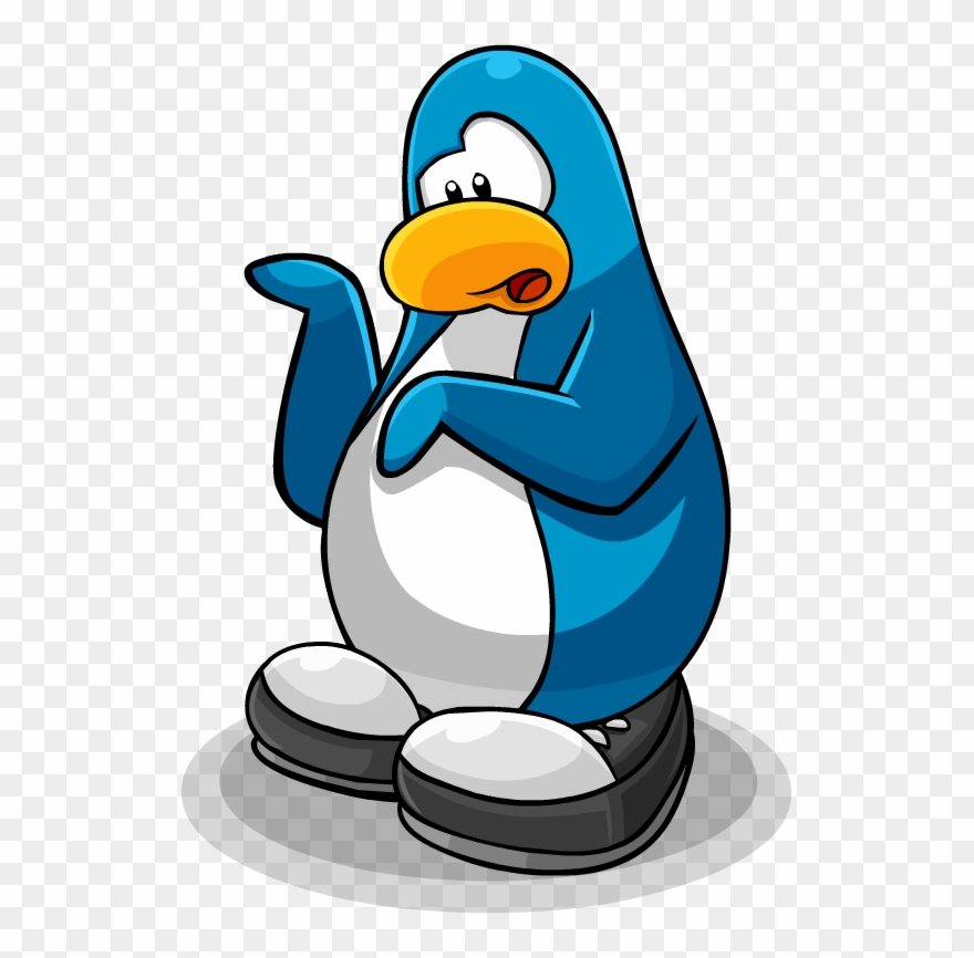 Pinguin Azul Com Itens Clipart