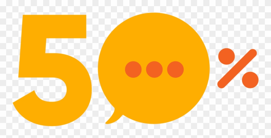 50% Time Spent On Mobile Is Emailing & Messaging Clipart