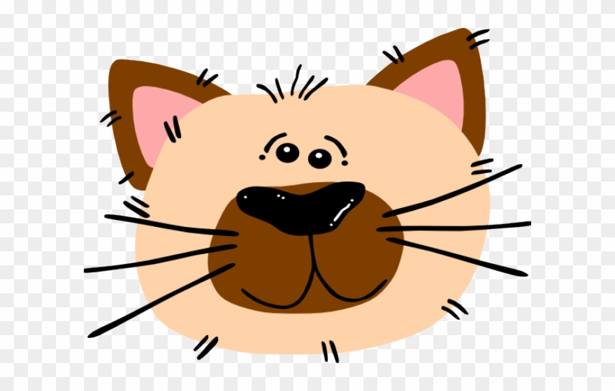 Siamese Cat Clipart Cartoon - Png Download