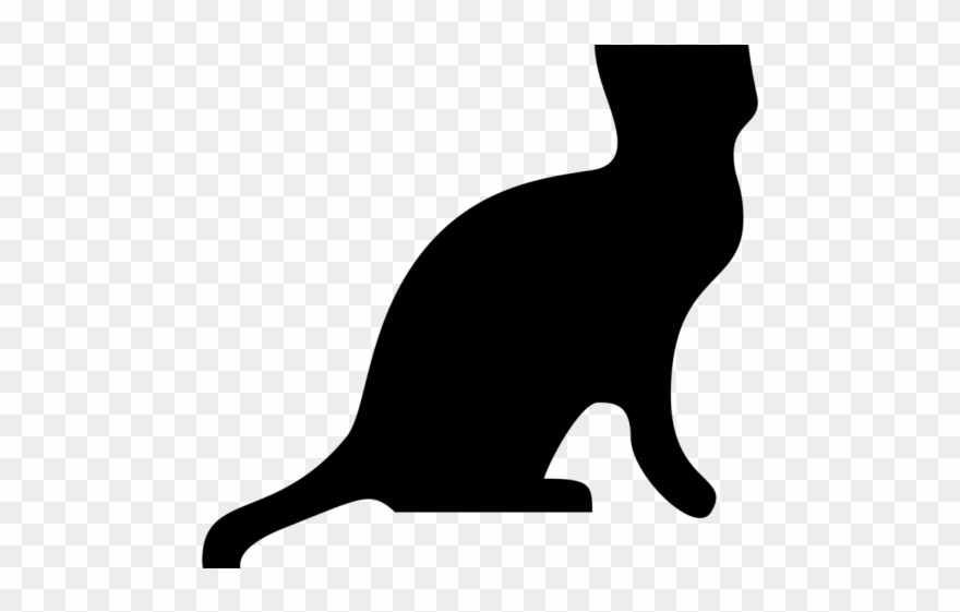 Feline Clipart Cat Shadow - Png Download