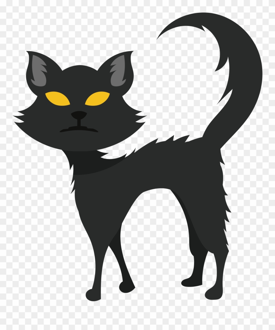 Black Cat Clipart Whisker - Png Download