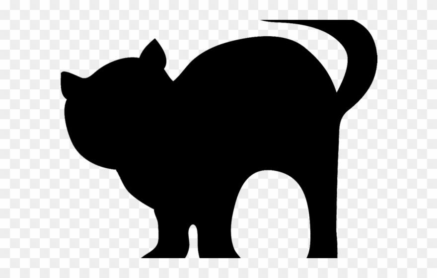 Black Cat Clipart Fat - Png Download