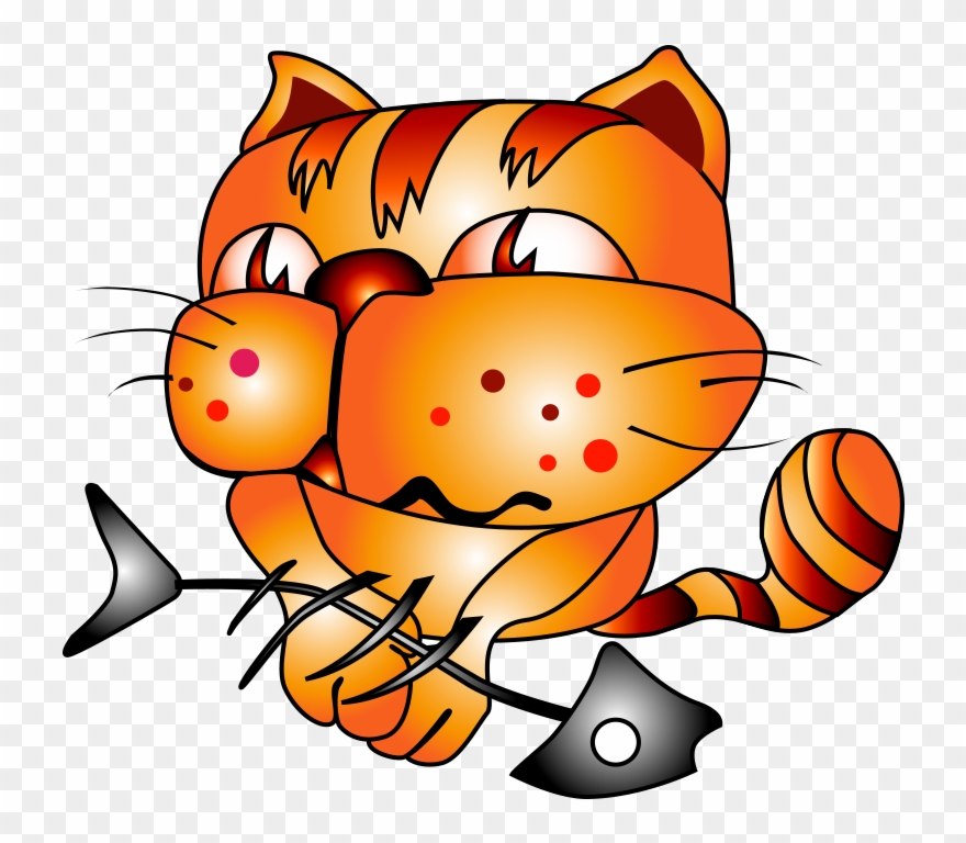 Garfield Clipart Orange Cat - Png Download