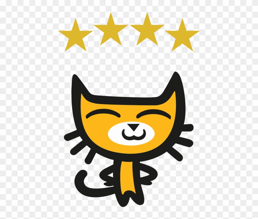 Cat 4 Star Gold Clipart