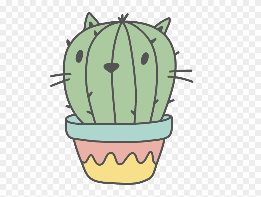 Fat Cat Cactus Clipart
