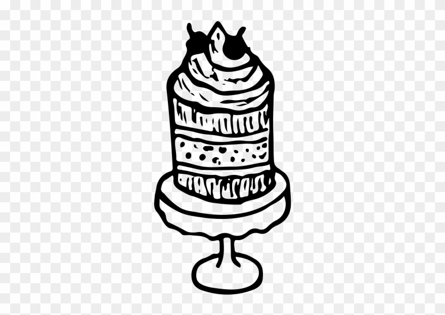 Cake Rubber Stamp Clipart