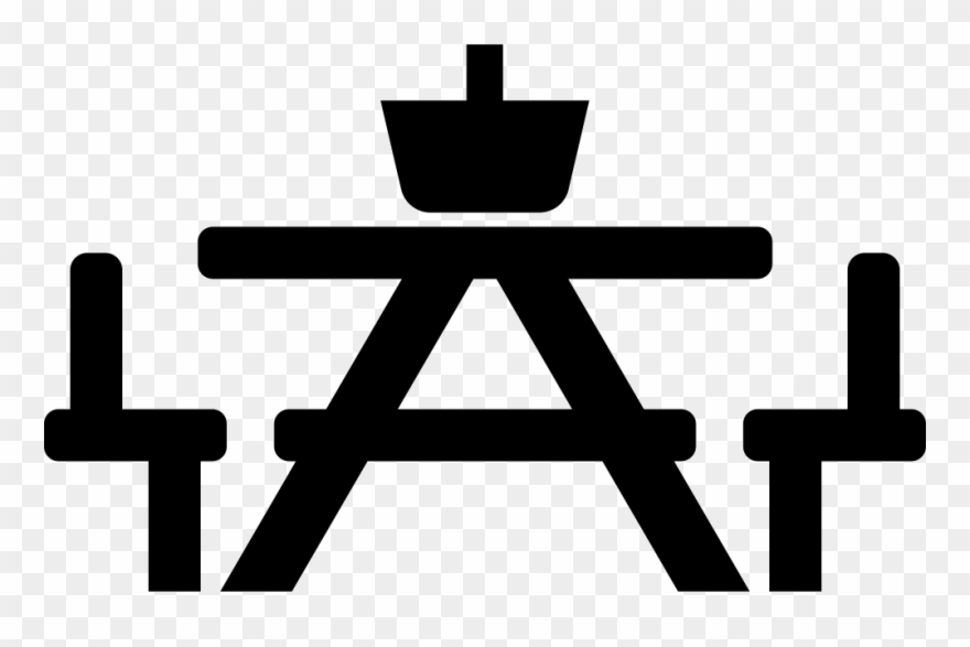 Picnic Table With Basket Comments Clipart