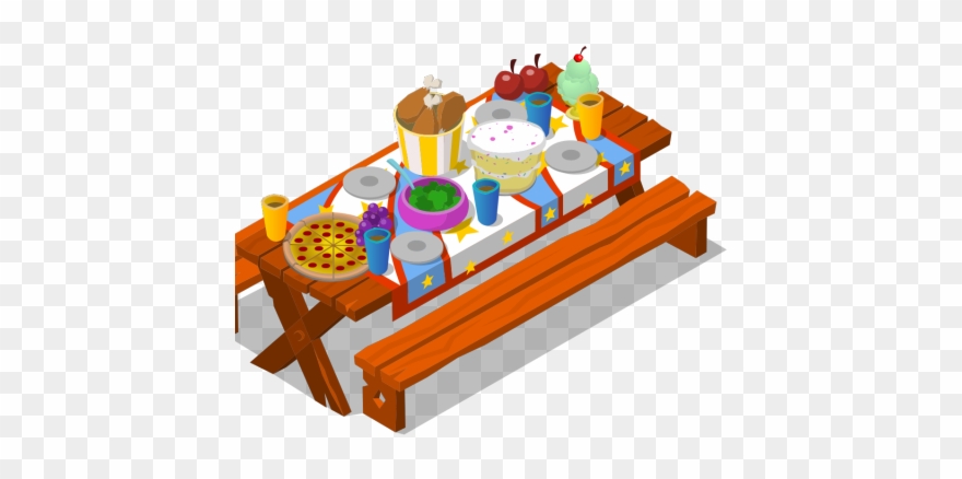 Picnic Table Clipart Illustration Png Transparent Png