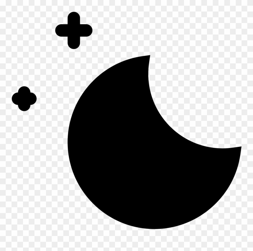 Moon And Stars Filled Icon Clipart
