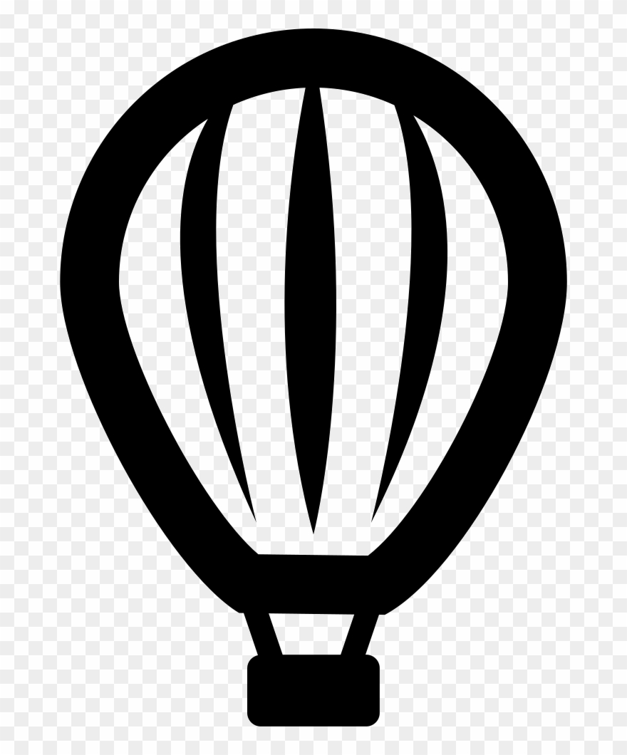 Striped Hot Air Balloon Comments Clipart