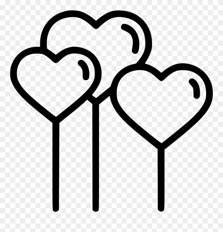 Valentine Balloons Heart Svg Clipart