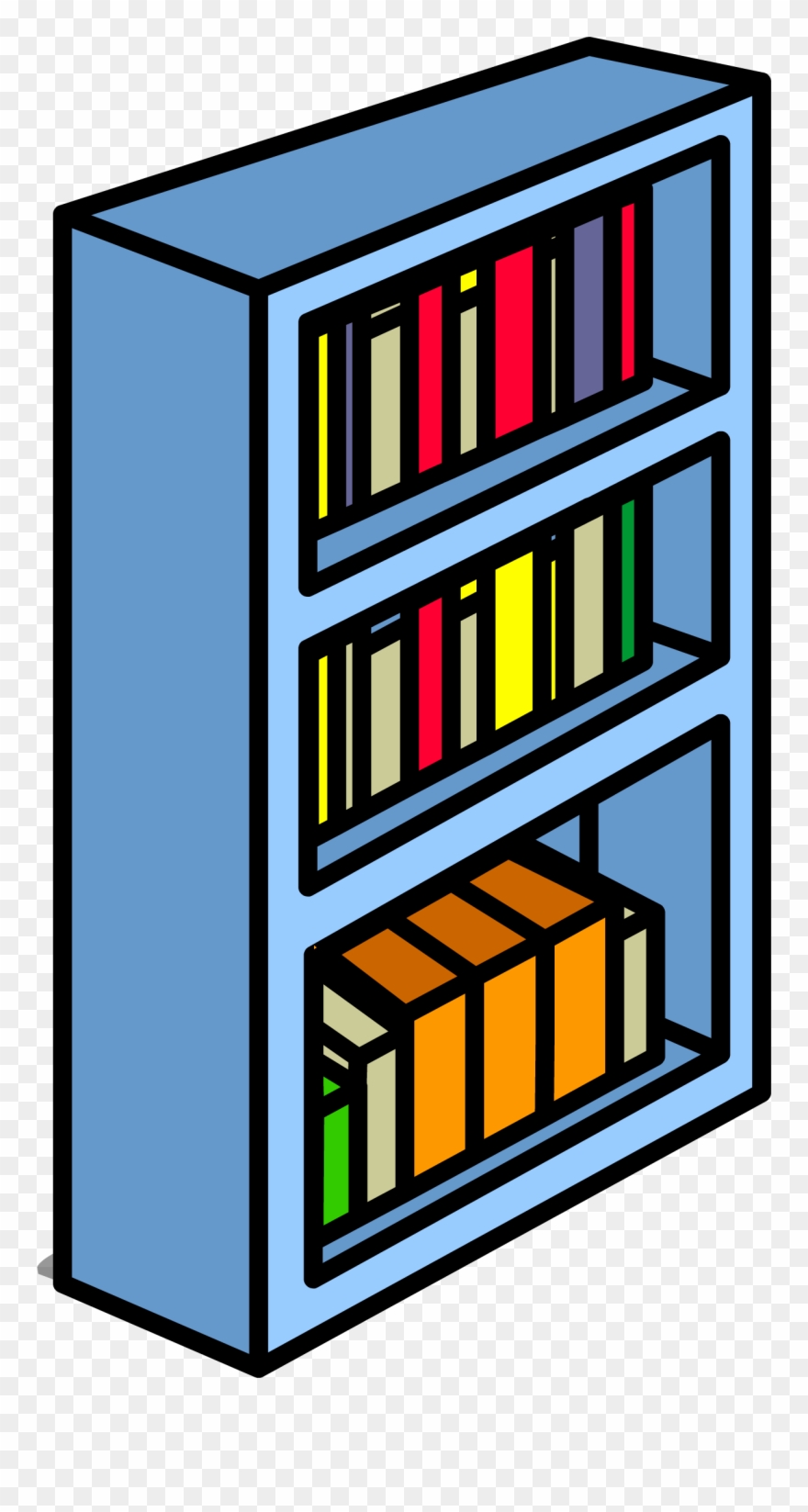 Furniture Clipart Bookshelf - Png Download
