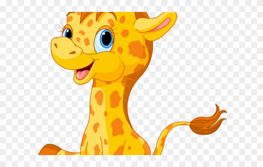 Giraffe Clipart Baby Animal - Png Download