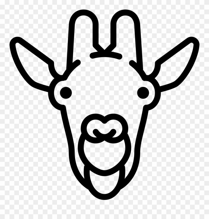 Giraffe Head Comments Clipart