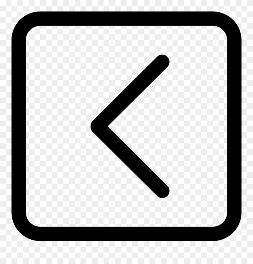 Left Arrow Square Outlined Button Comments Clipart