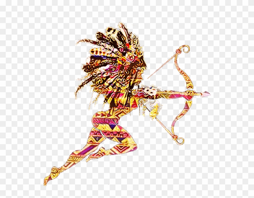 Ftestickers Silhouette Native American Archer Arrow Clipart