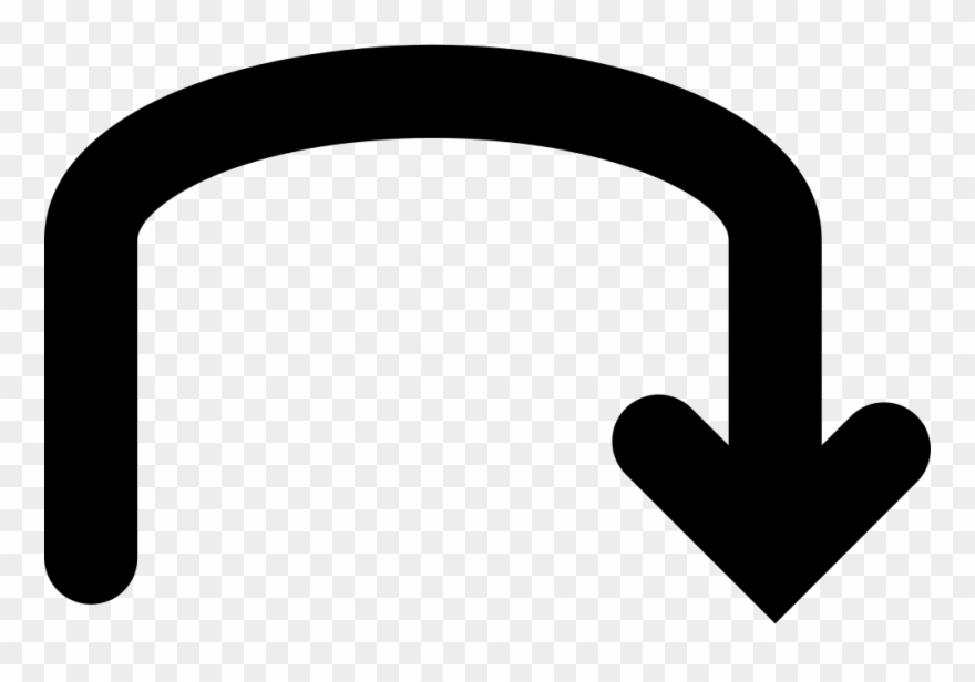 Arrow Curved Down Comments Clipart