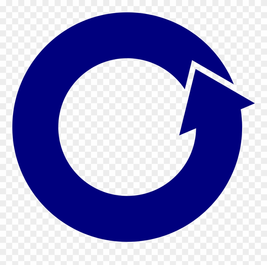 Clipart Of Circle, Update And Big Arrow - Png Download