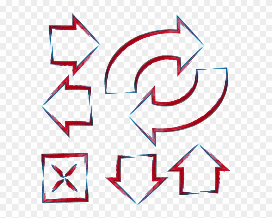 Arrow Icon Set Red Clipart