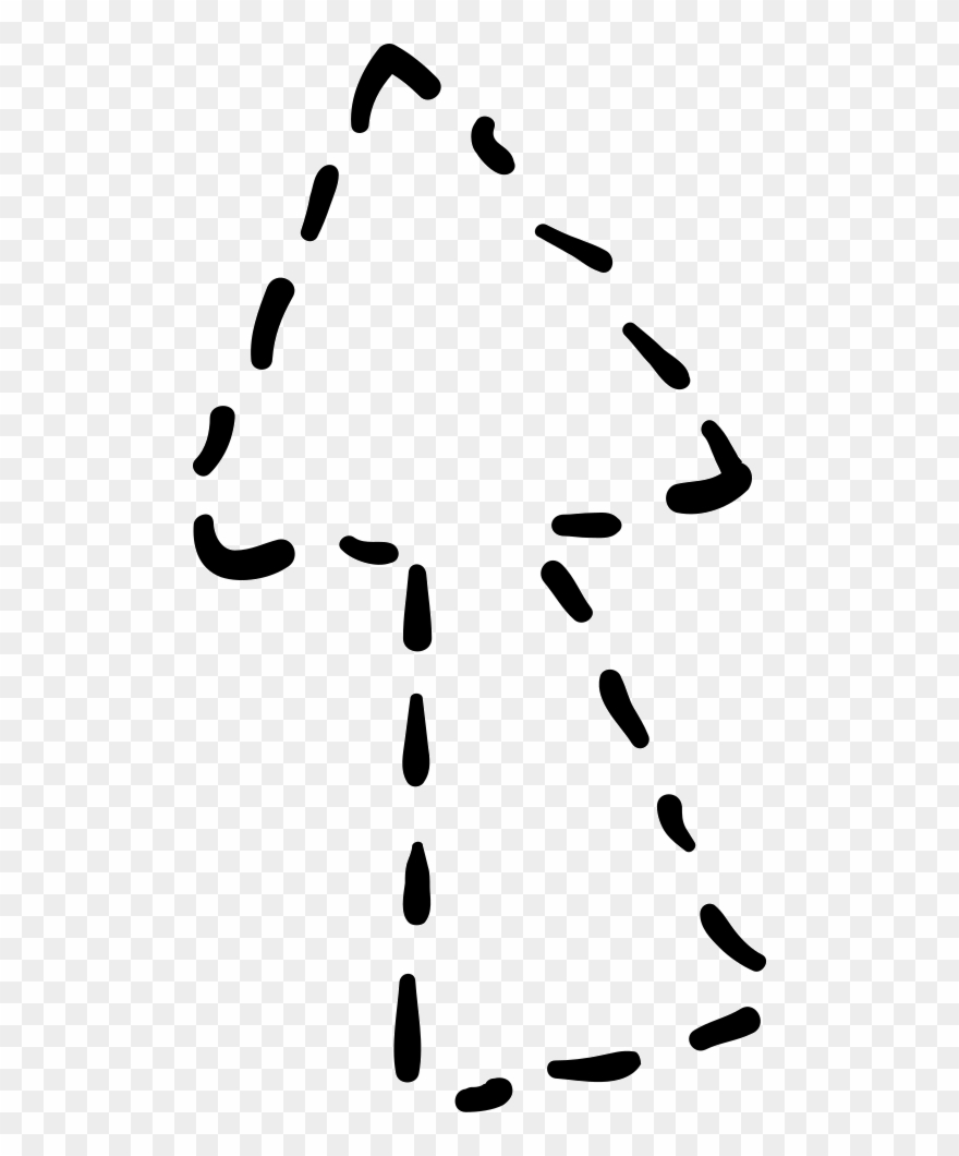 Up Broken Line Arrow Comments Clipart