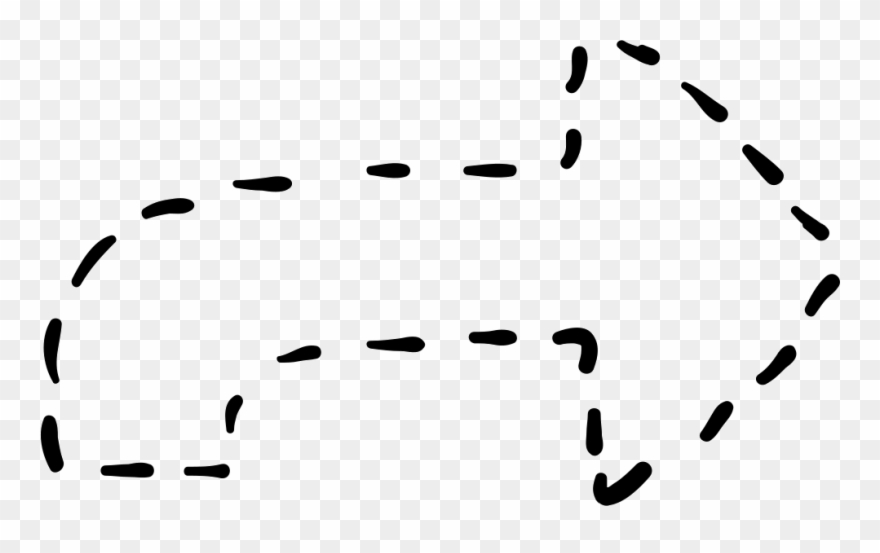 Turn Right Arrow With Broken Line Comments Clipart