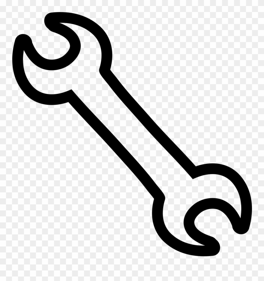 Wrench Hand Drawn Double Tool Outline Comments Clipart