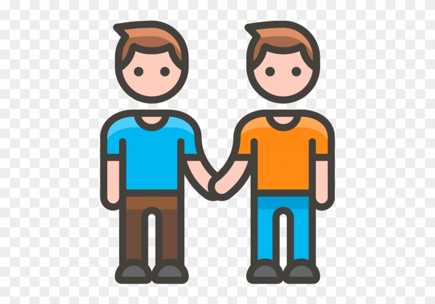Two Men Holding Hands Emoji Clipart