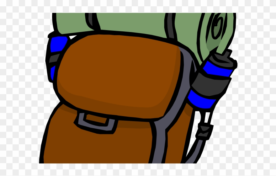 Backpack Clipart Brown Backpack - Png Download