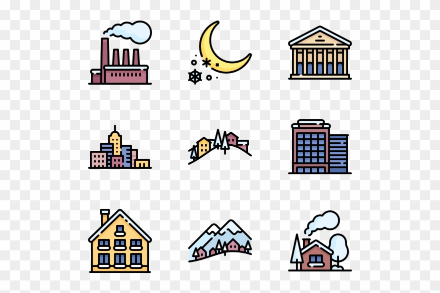Winter Town Clipart