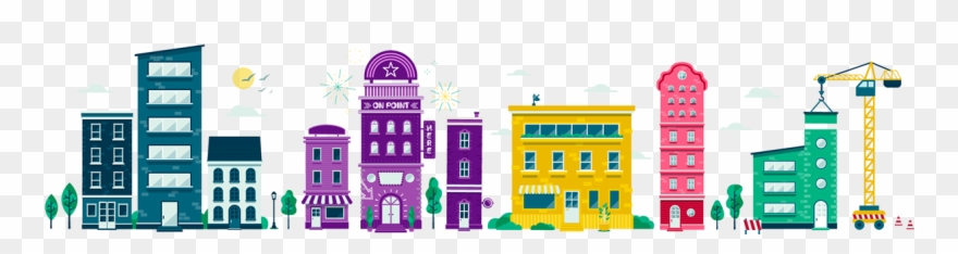 Animated Buildings For Digital Marketing Clipart