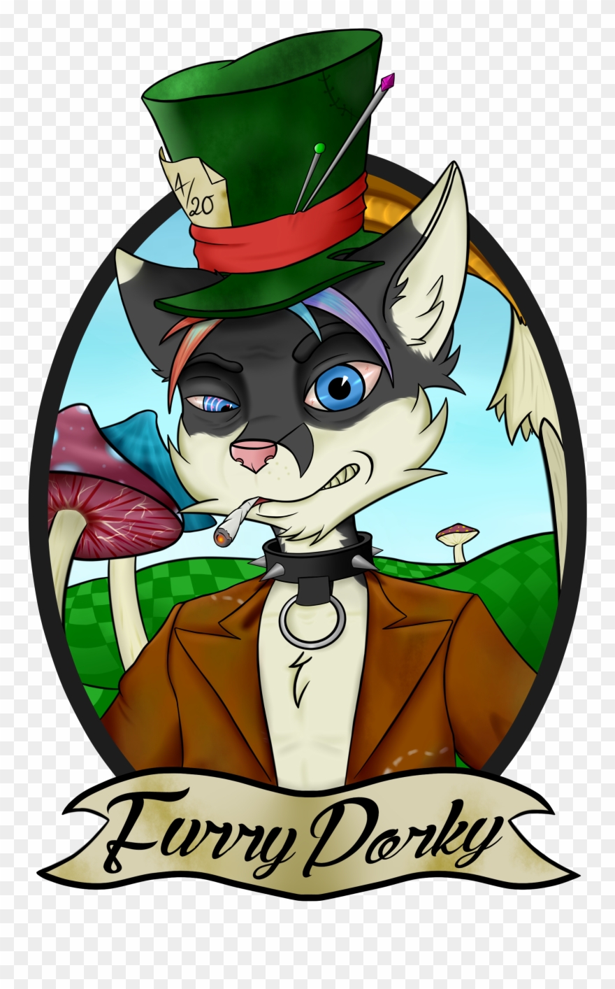 Porky The Mad Hatter Clipart