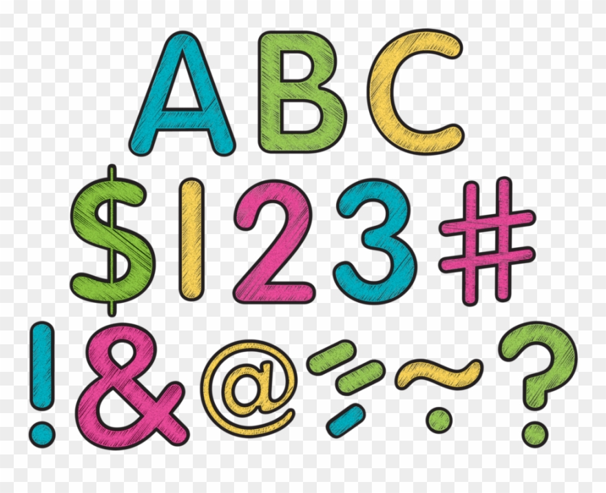 Tcr5814 Chalkboard Brights Classic 2" Letters Uppercase Clipart