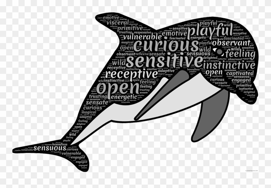 Dolphin Animal Free Black White Clipart Images Clipartblack - Png Download