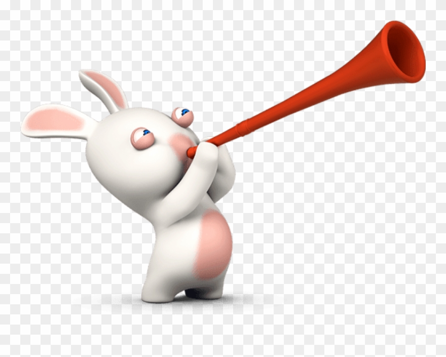 Free Png Download Rabbid Blowing A Horn Clipart Png Transparent Png