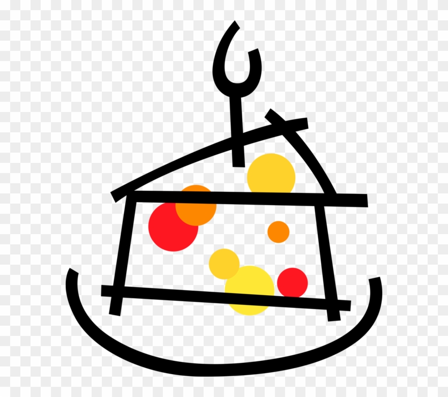 Vector Illustration Of Slice Of Sweet Dessert Birthday Clipart