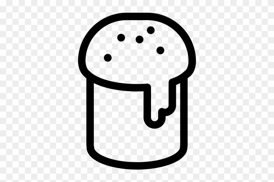 Easter Cake Rubber Stamp Clipart