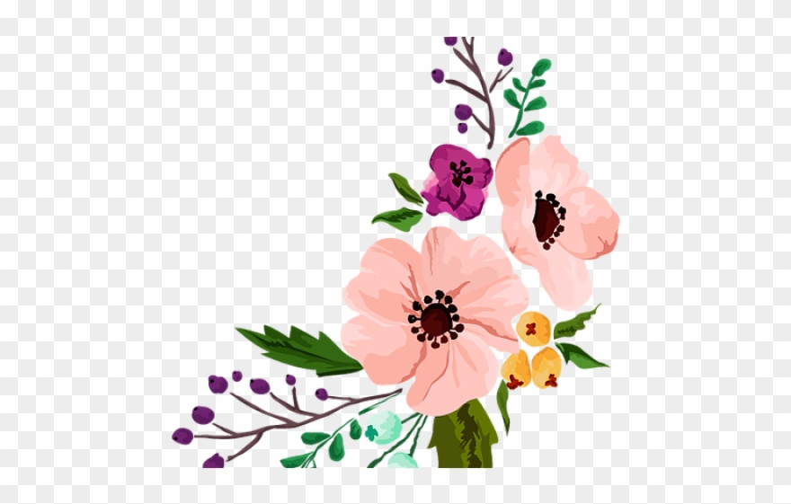 Vintage Flower Clipart Dainty Flower - Png Download