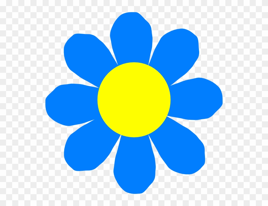This Free Clip Arts Design Of Blue Flower - Png Download