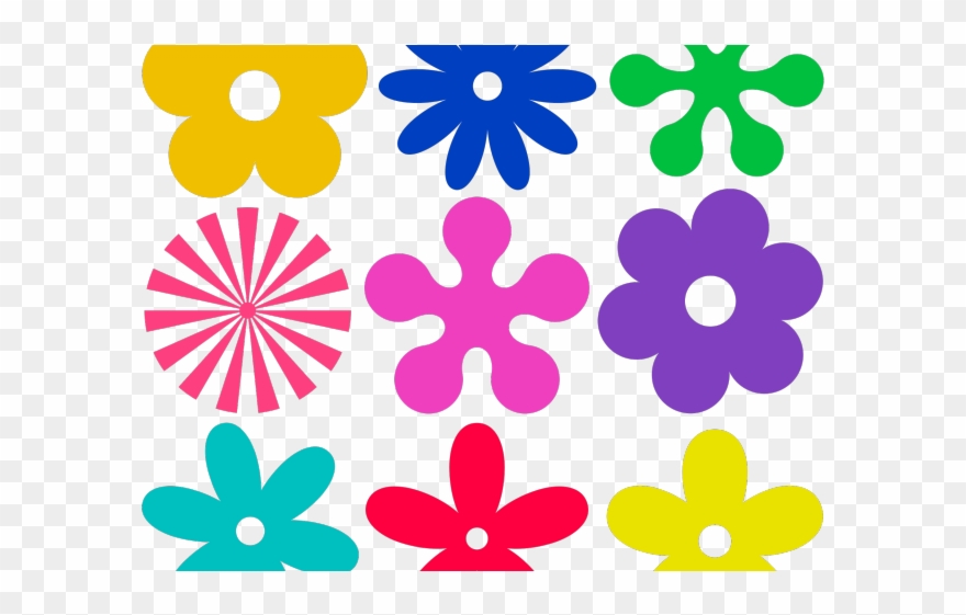 Flowers Color Clipart Small Flower - Png Download