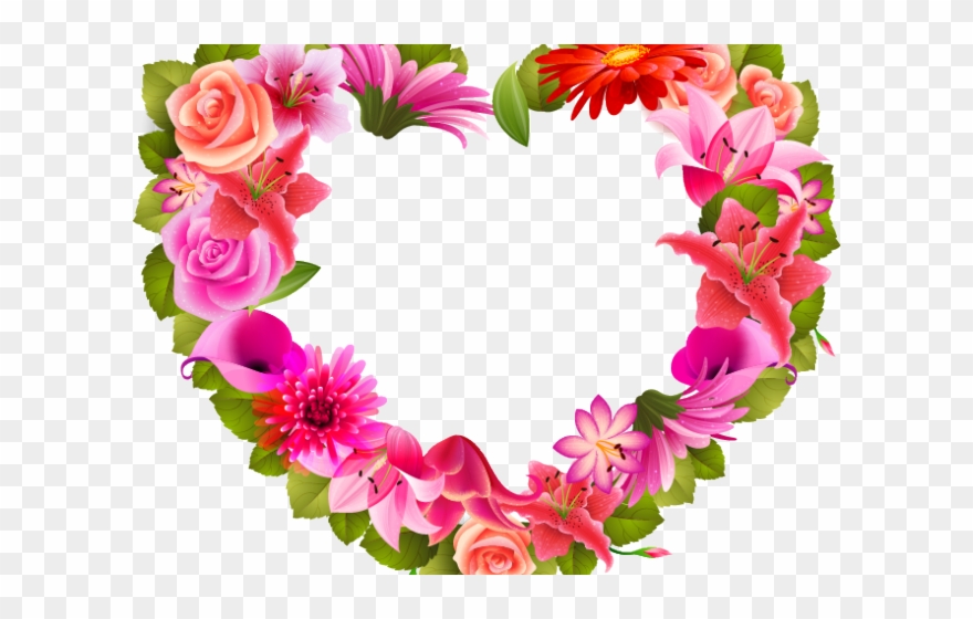 Petal Clipart Heart Shaped Flower - Png Download