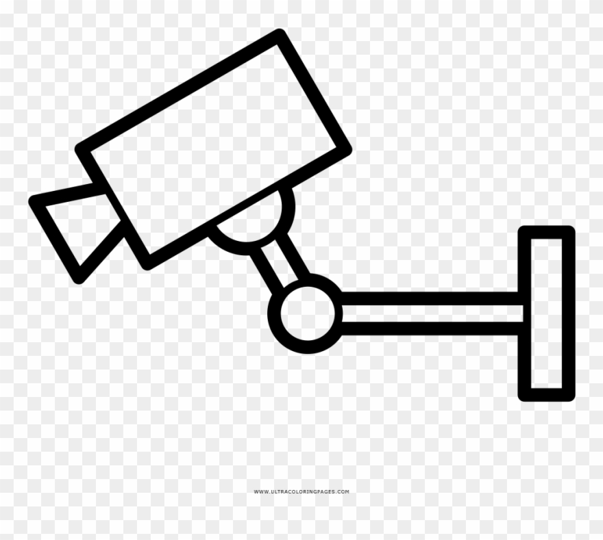 Security Camera Coloring Page Clipart