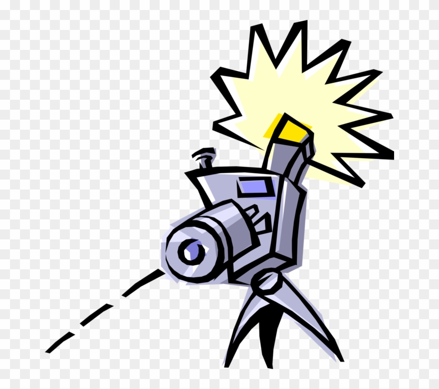 Vector Illustration Of Photography Digital Slr 35mm Clipart