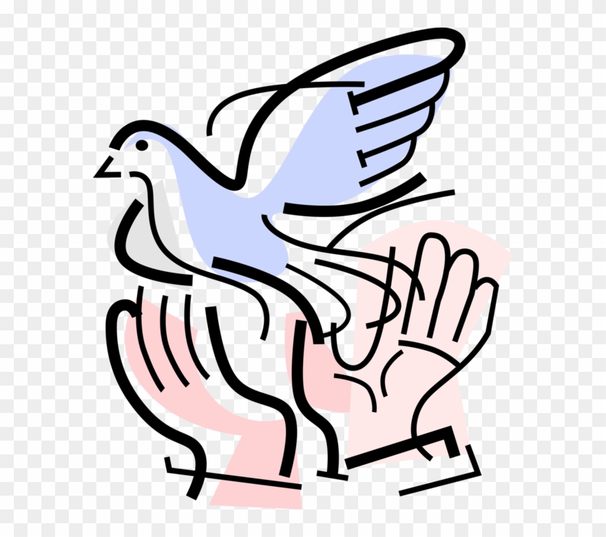 Hands Release Symbolic Dove Clipart