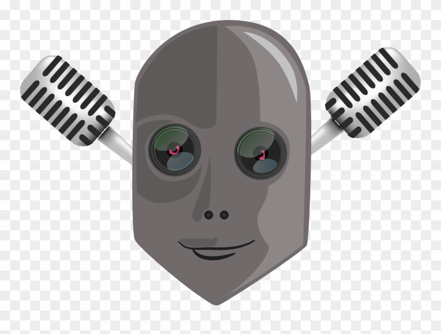 Clipart Robot Head Png Openclipart Micrphone Clipart Transparent Png
