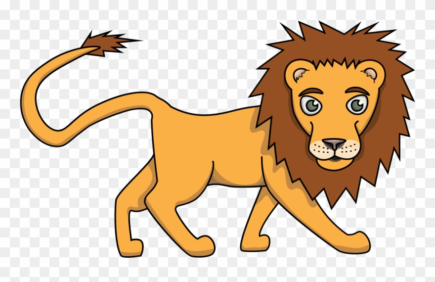 Lion Clip Drawing - Png Download