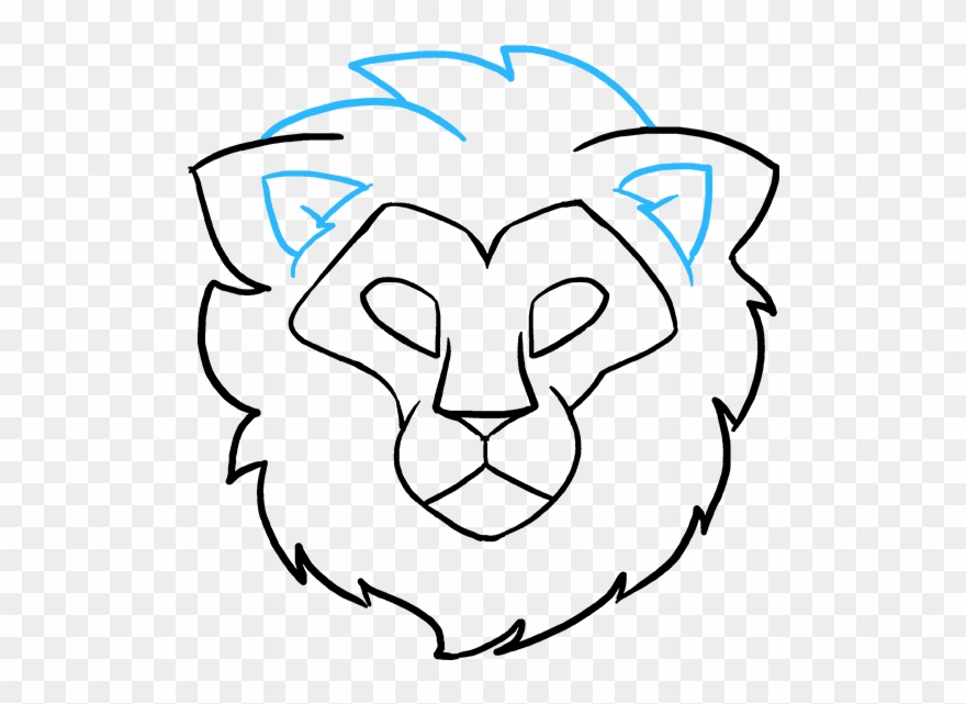 How To Draw Lion Head Clipart