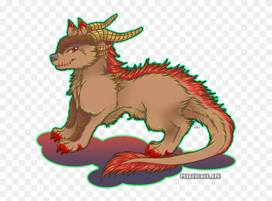 Demonic Dragon Wolf Pup By Miakalin Clipart