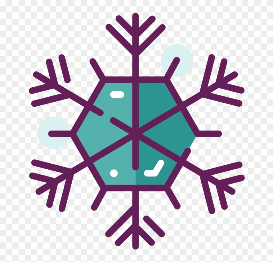 Snowflake With Six Points Clip Art - Png Download